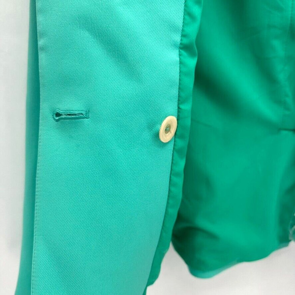 Aknvas Arken Double Breast Blazer Button Size XS Teal Glam Modern Capsule NWOT - Picture 10 of 10